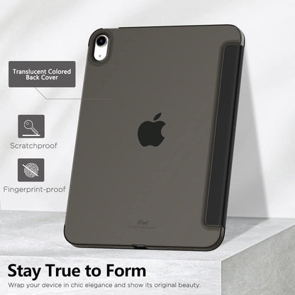 Homeecore for iPad (A16) 11th Generation Case 11 Inch 2025, iPad 10th Generation Case 10.9 Inch 2022, Slim Stand Hard PC Translucent Back Shell Smart Cover, Support Touch ID, Auto Wake/Sleep, Navy Blue