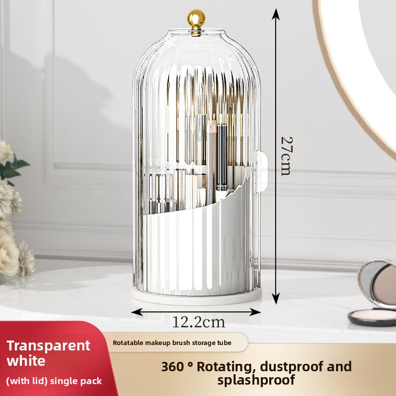 Rotating Cosmetic Organizer with Dust-Proof Cover