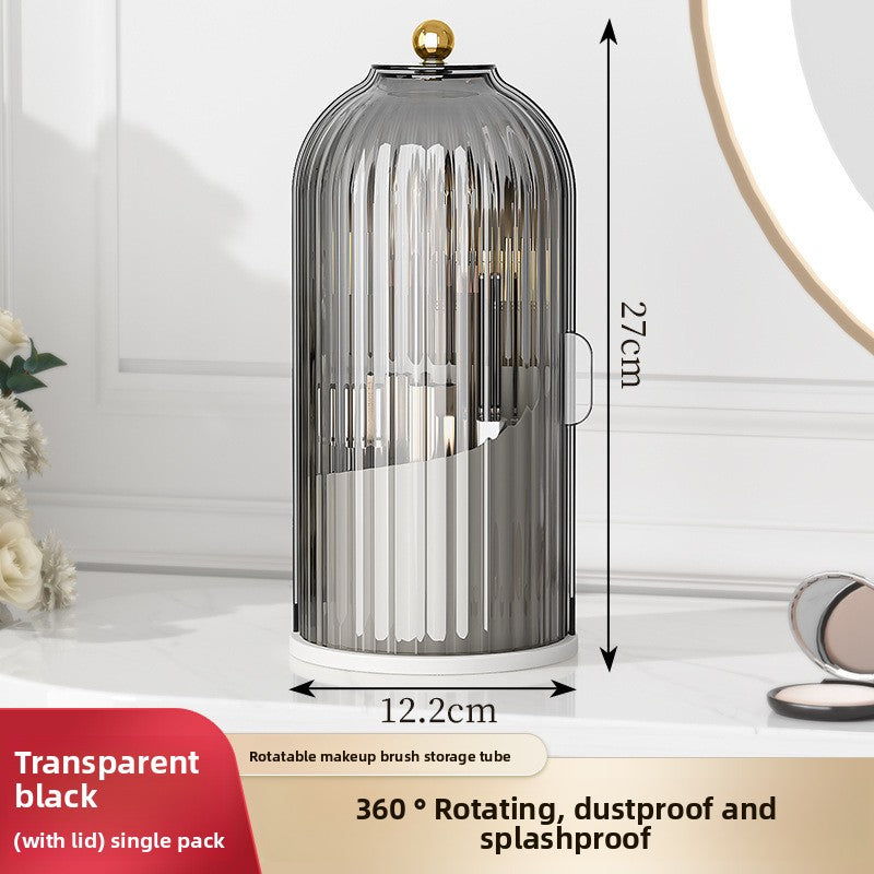 Rotating Cosmetic Organizer with Dust-Proof Cover